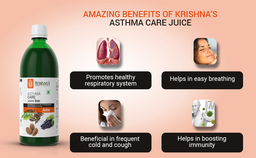 Buy Krishna's Asthma Care Juice 500 ml (Pack of 1) Helps ease