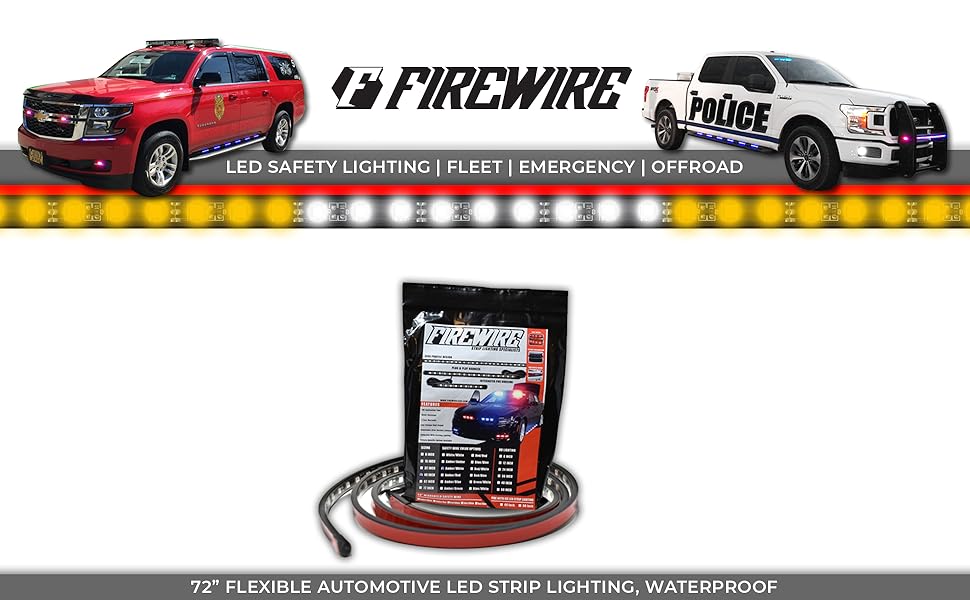 Firewire Leds Emergency Truck Strobe Lights Amber White