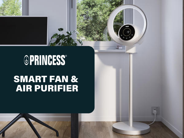 Princess Smart Fan & Air Purifier, Bladeless, 4 modes, 9