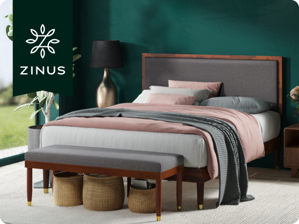 Amazon.com: ZINUS Raymond Wood Platform Bed Frame with