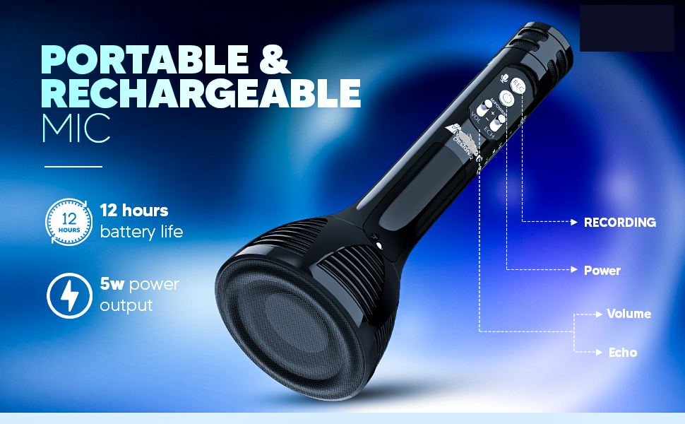 VIL Wireless Microphone HiFi Speaker Bluetooth mic with Speaker Mike