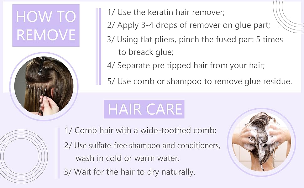 how to remove u tip hair