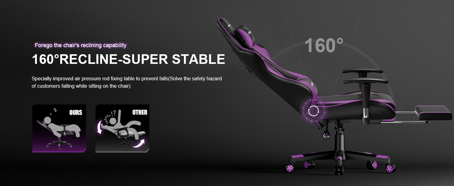 160° Recline super stable