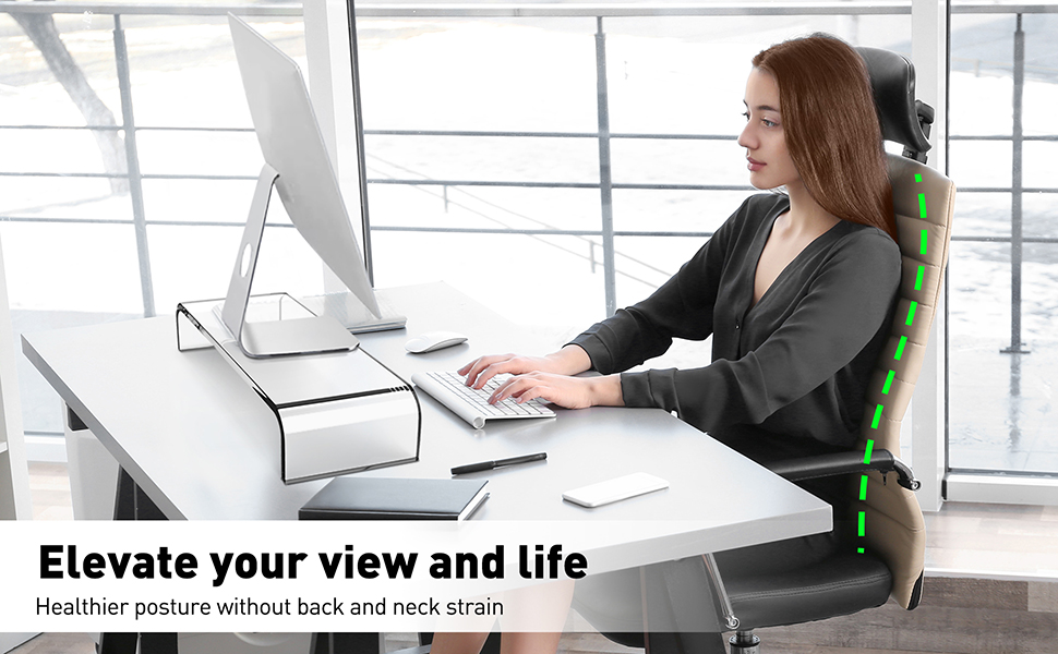 Acrylic Monitor Stand, AboveTEK Premium Acrylic Computer Monitor Riser