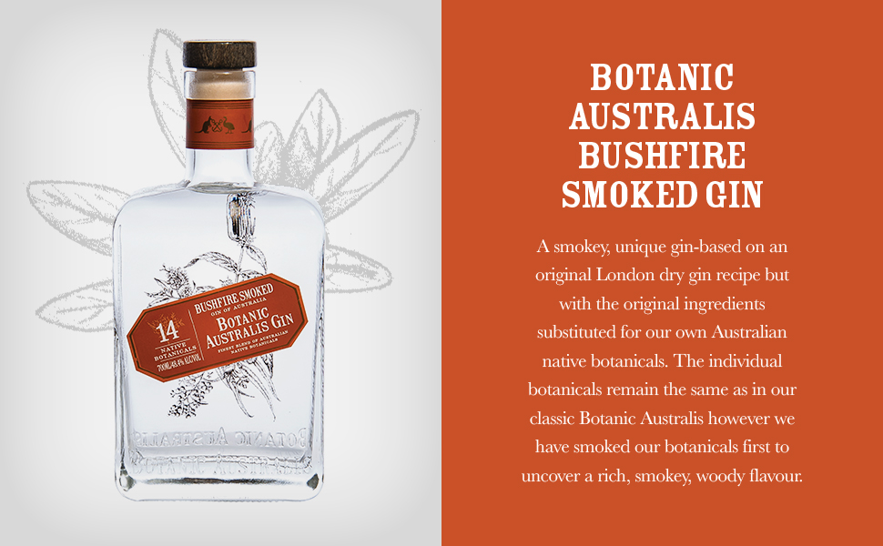 Bushfire Smoked Gin 70cl by Mt. Uncle Distillery, AwardWinning
