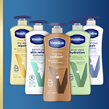 Feel the difference Vaseline Intensive Care Dry Skin Repair Body Lotion, non-greasy 48-hour moisture