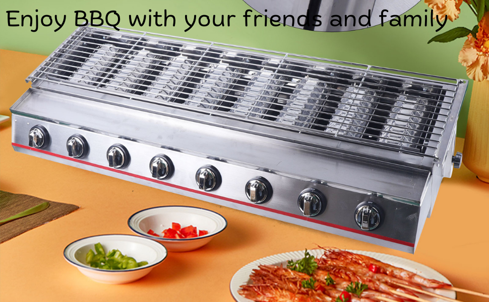 Gas Grill BBQ Gas Grills 8 Burner BBQ Grill Outdoor Party
