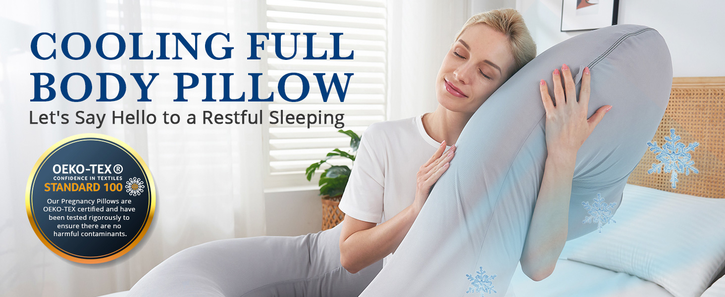 SASTTIE Cooling Pregnancy Pillows for Sleeping, Maternity Pillow for