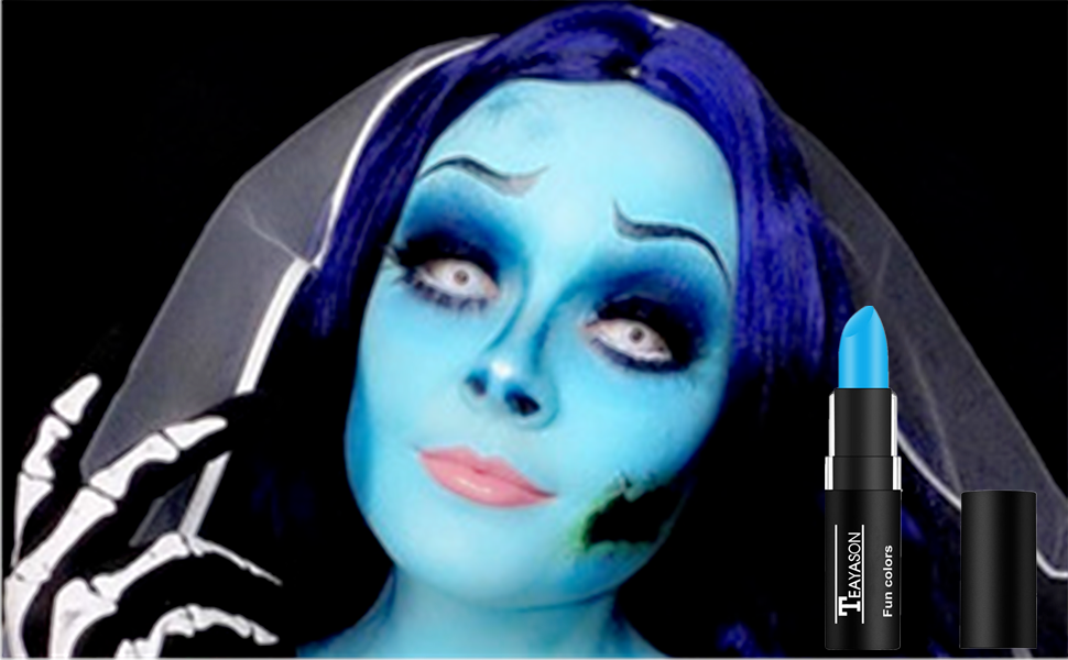 blue face paint