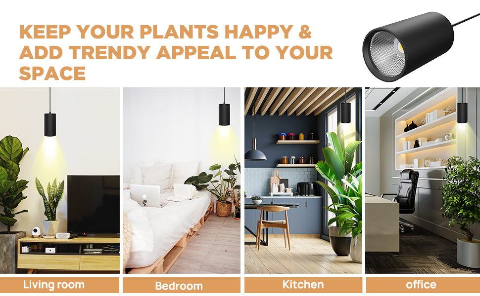 STERREN Plant Grow Light,Led Pendant Light for Indoor Plants,Full Spectrum Hanging