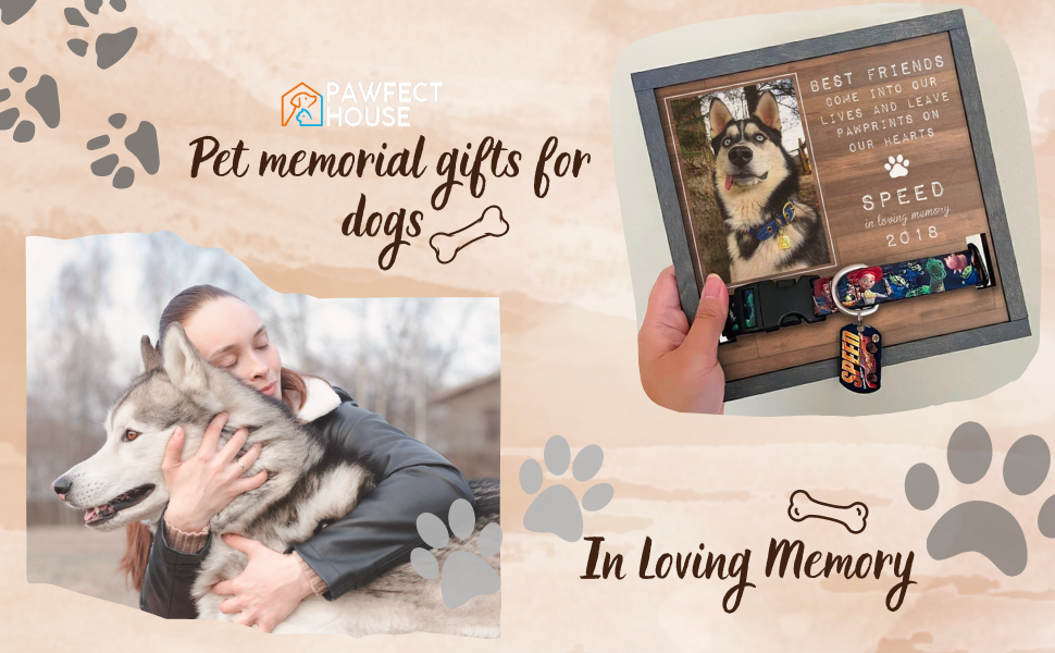 Pawfect House 9x9in Personalized Pet Memorial Frame