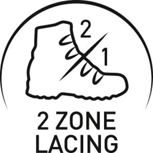 LOWA 2-Zonen-Schnürung
