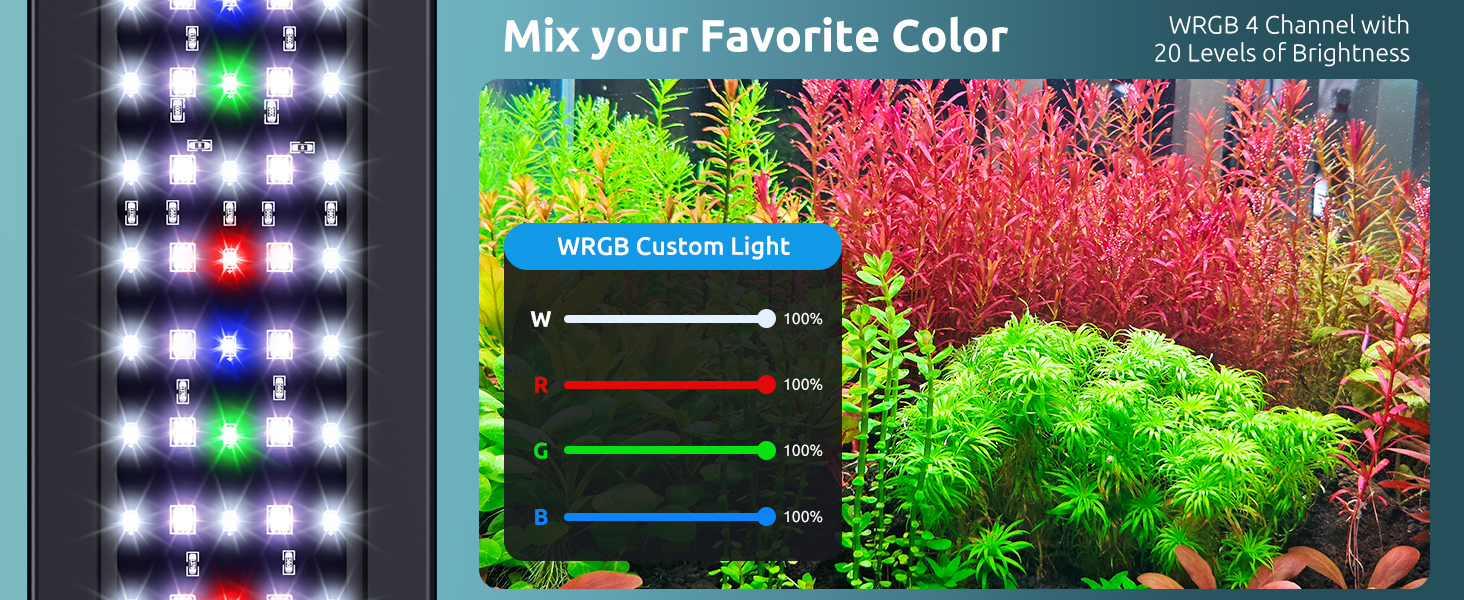 Seaoura WRGB Fish Tank Light