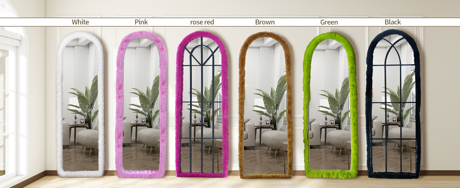 JAWGLOW Fluffy Full Length Mirror Cover Universal Ultra