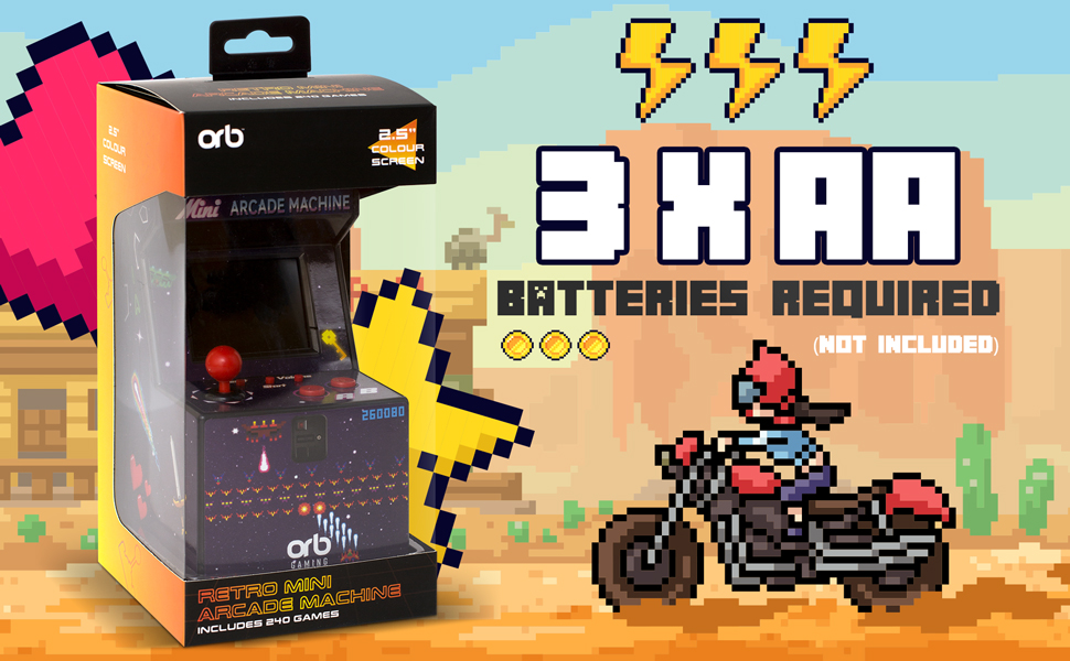 Orb Mini Arcade Machine, 240 BuiltIn Games Thumbs Up! Amazon.co.uk Electronics & Photo