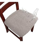 Genina Waterproof Seat Covers for Dining Room Chairs, Stretch Chair Covers Removable Washable Din...