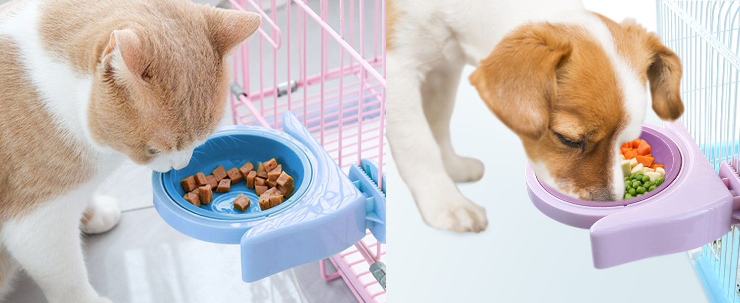 FuninCrea Dog Crate Water Bowl, 2in1 Removable Puppy Crate Water Bowl