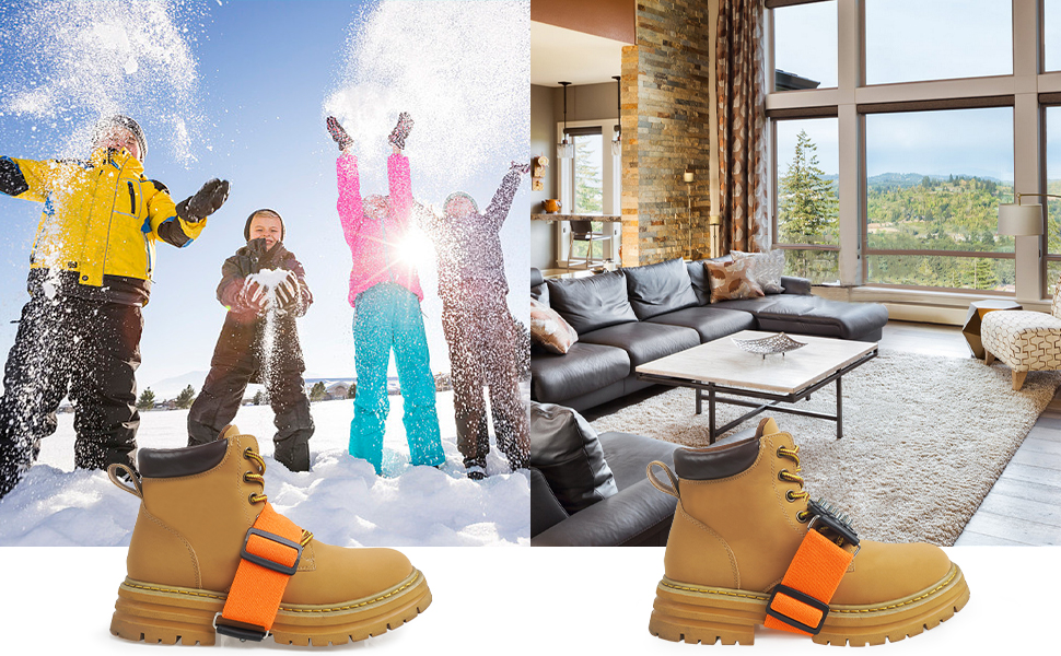 Ice Cleats Snow Traction Cleats for Walking on Snow and Ice, 7 Tungsten