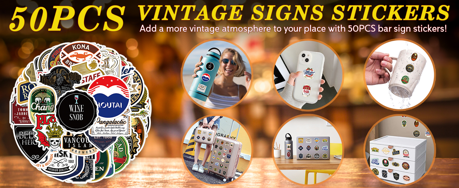 retro tin signs