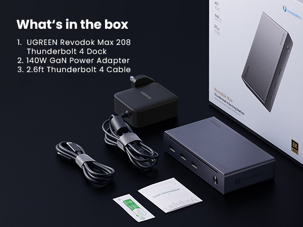 UGREEN Thunderbolt 4 Dock, Revodok Max 208 (8-in-1), Single