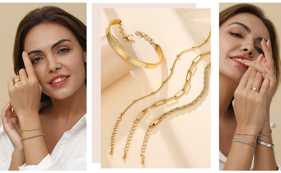 Amazon.com: Chrishine Life Gold Bracelets for Women