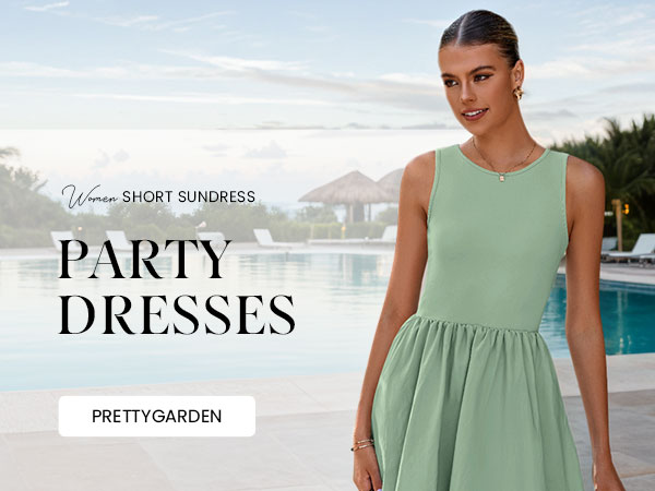 PRETTYGARDEN Summer Dresses for Women 2025 Causal Sleeveless