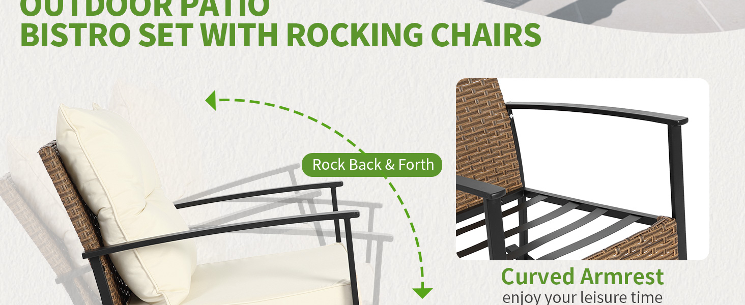 Outdoor Rocking Chair Set
