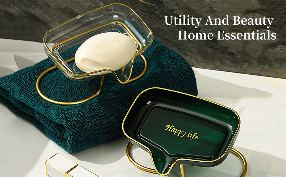 WONGJON Soap Holder Self Draining Soap Dish Holder, Not