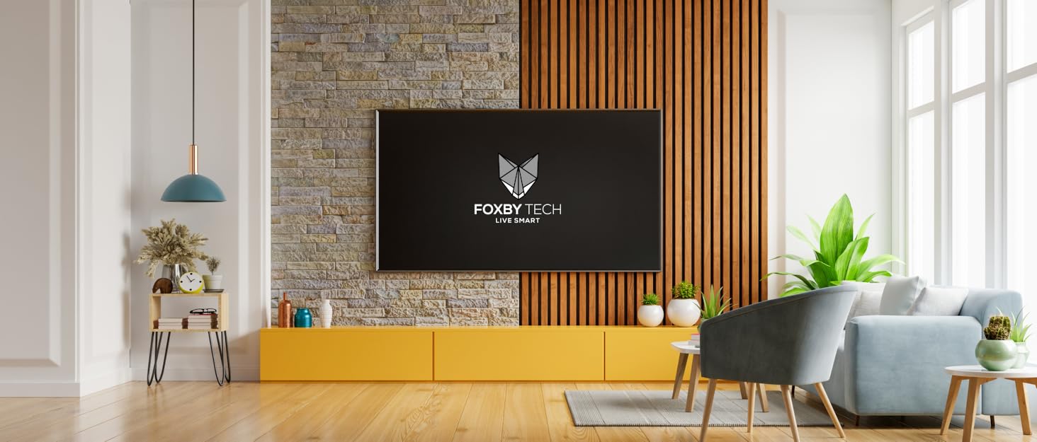 FOXBY TECH 1.2m Tall Standing LED Lamp Alexa Google Home Indoor WiFi