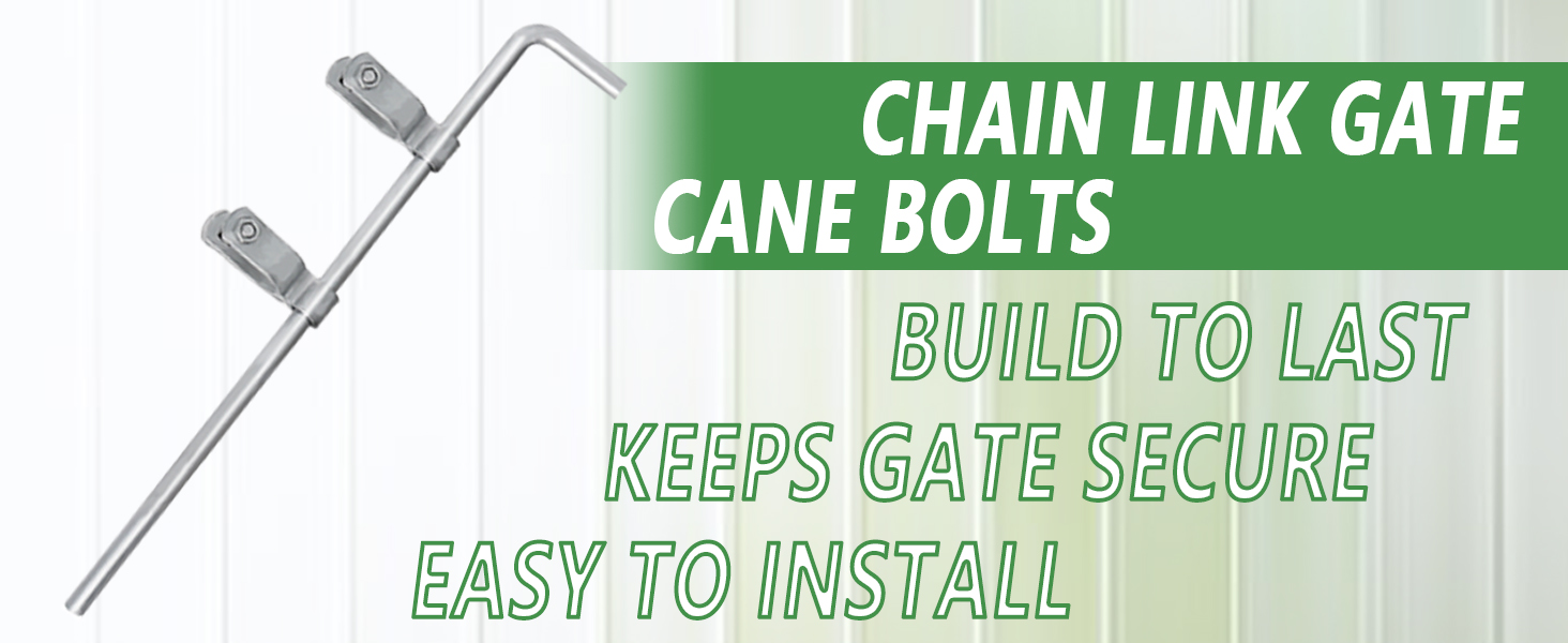 Chain Link Gate Drop Rod Kit 13/8" x 32" Cane Bolt for