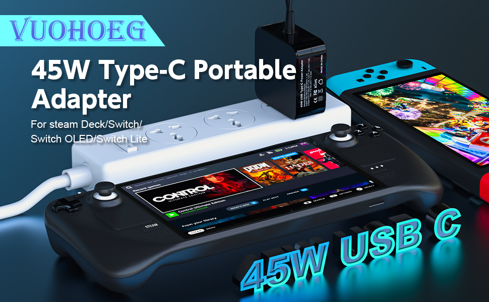 15V Charger for Nintendo Switch Dock, Ac Adapter Wall