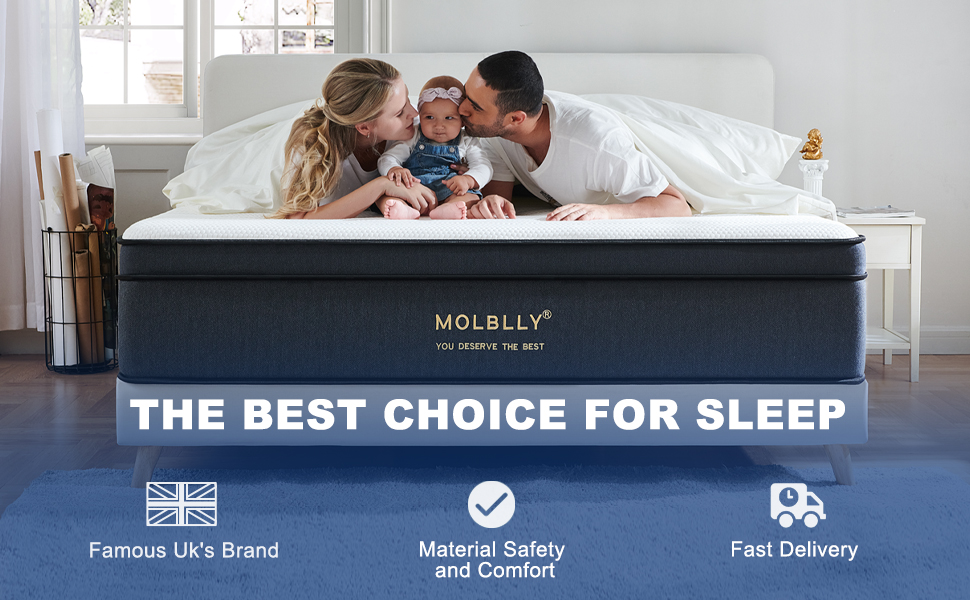 Molblly Small Double Mattress,8.7 Inch Medium Firm Spring Mattress for