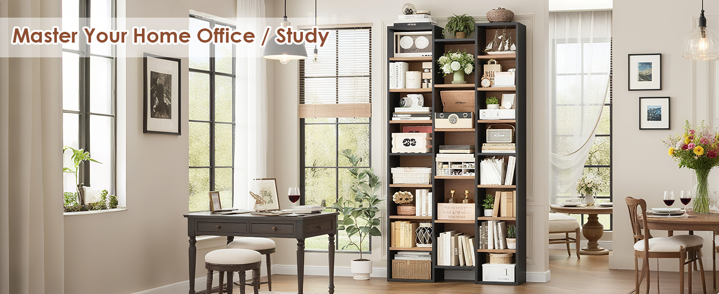 Triple Black and Brown CD Bookshelf