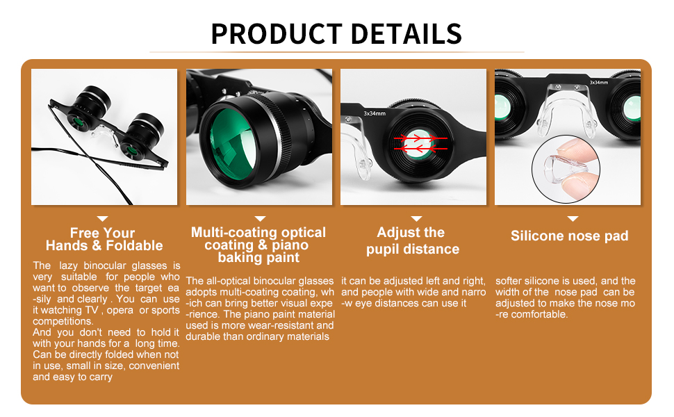 lazy binocular glasses