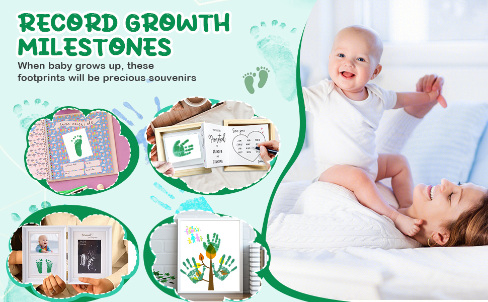 Sortnic 75ml Green Baby Imprint Ink for Baby Footprint