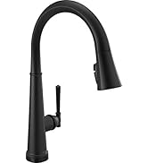 Delta Faucet Emmeline Matte Black Kitchen Faucet Touch, Touch Kitchen Faucets with Pull Down Spra...