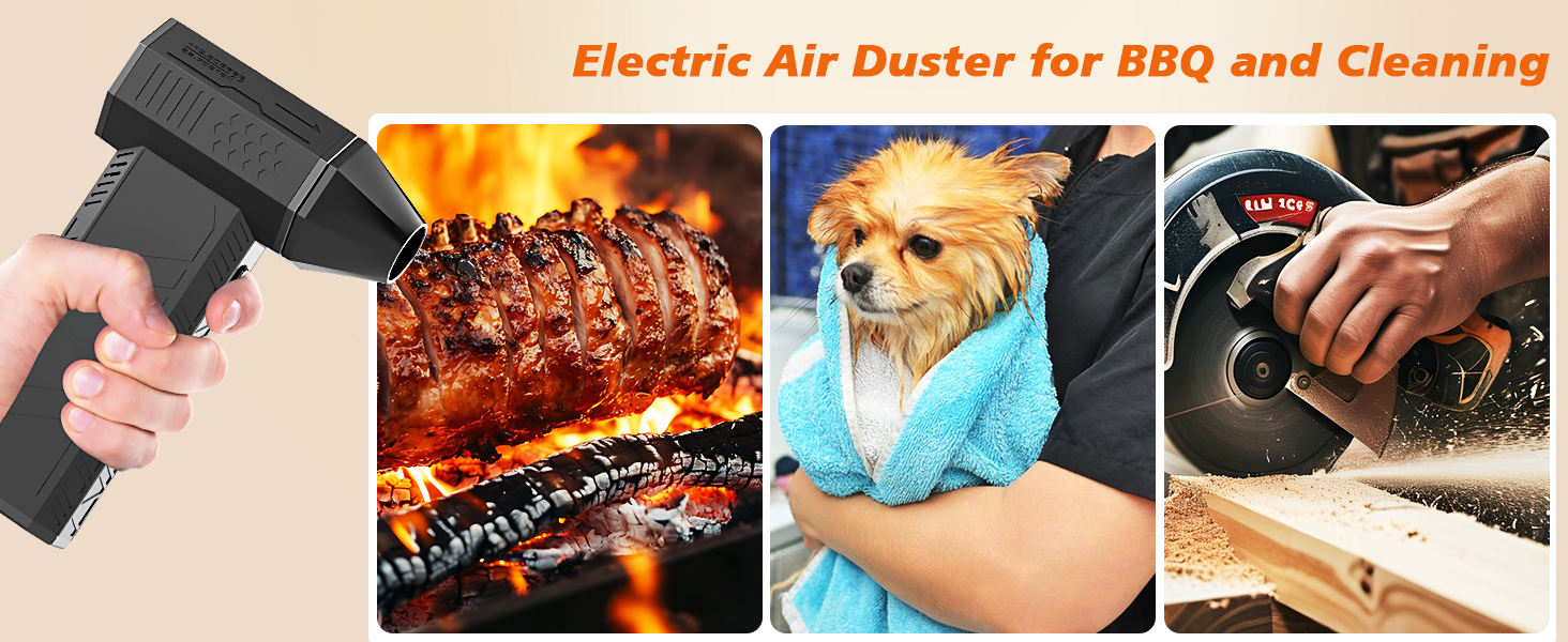 Poussière d'air électrique pour barbecue