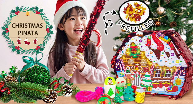 CHRISTMAS GINGERBREAD HOUSE PINATA