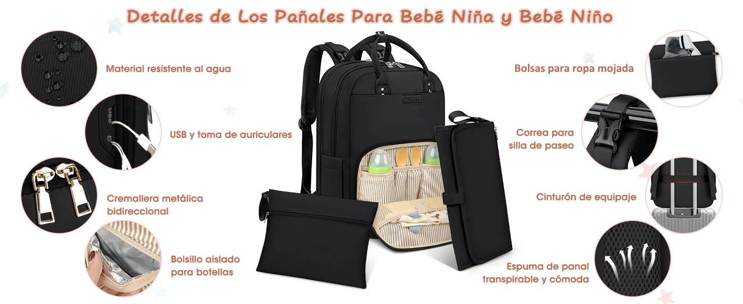 pañaleras para bebe
