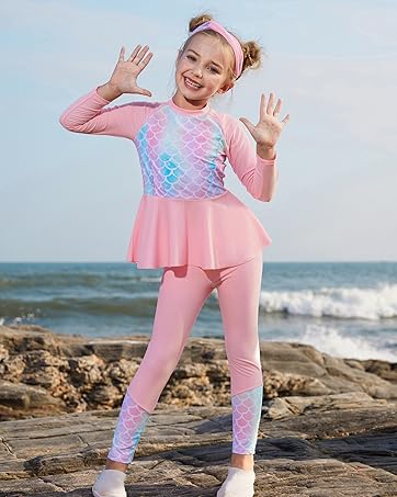 girls long sleeve swimsuit