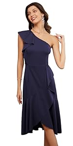 Donna Vestiti Monospalla Abito Sirena da Sera