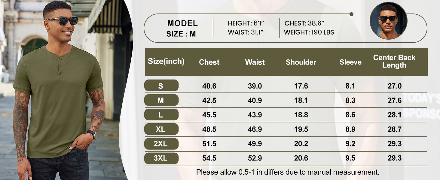 Men's Short-Sleeve Henley T-Shirt