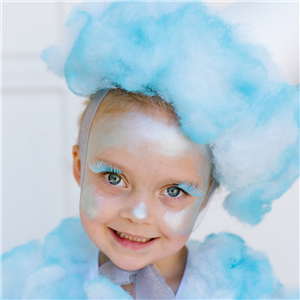 blue face paint