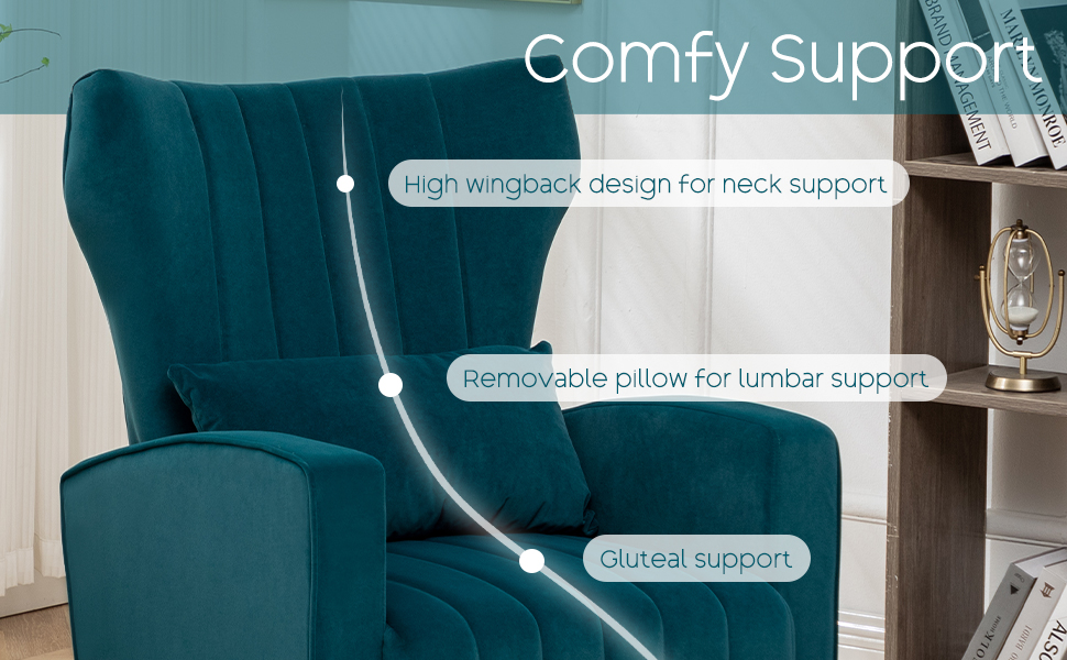 YUUIJOAA Accent Chairs Set of 2 Upholstered Velvet Modern