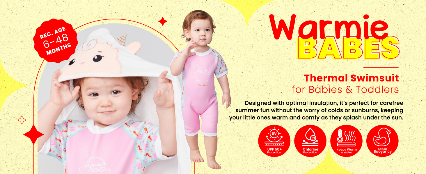 baby toddler neoprene wetsuit UPF50 swimsuit keep warm sunsuit swimming lesson