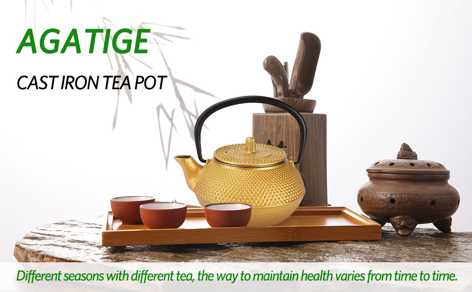 Agatige Metal Teapot, 300ml/10oz Stovetop Teapot Japanese