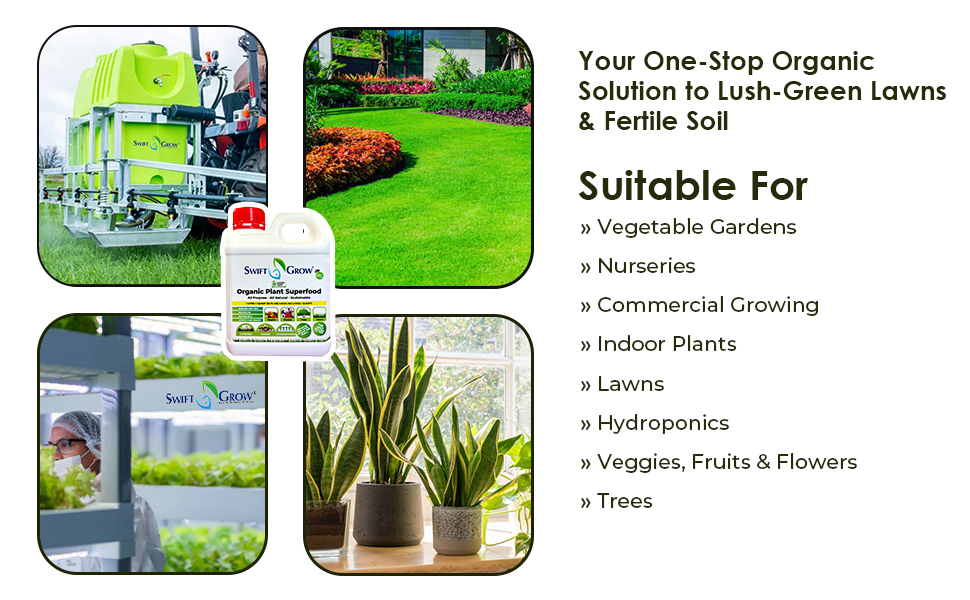 Swift Grow Certified Organic Fertiliser (1L) Garden