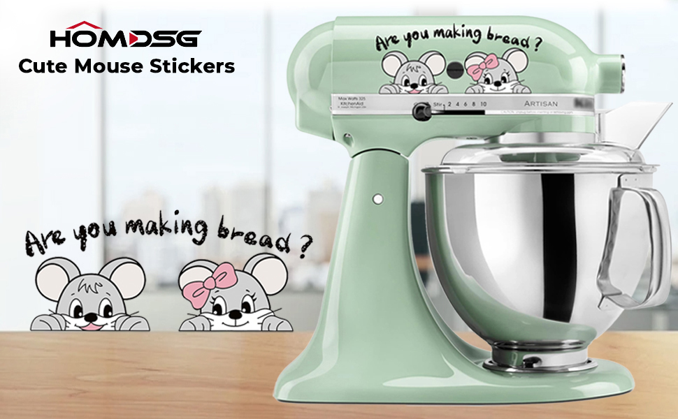 HOMDSG Cute Mouse Stickers. Are you making bread?
