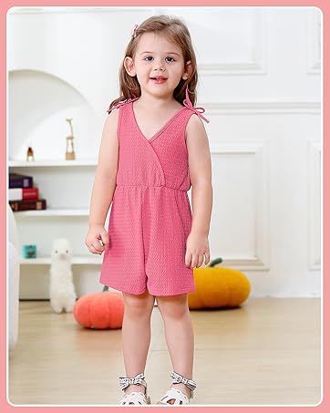 toddler girl rose red romper
