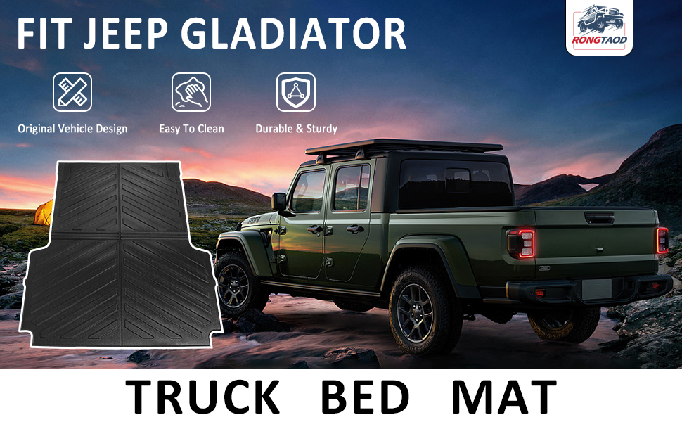 Rongtaod Truck Bed Mat Compatible with 20202024 Jeep